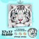 Diamond mosaic with a partial filling on the hill "White Tiger", 37 x 37 cm