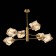 Ceiling Ceiling ST LUCE. SL1175.302.06. Portici. 6x40 watts, E14, 83.5x83.5x56 cm, brass color