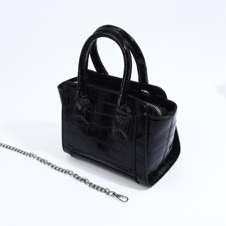 Bag Female Tout with zipper, black color-4