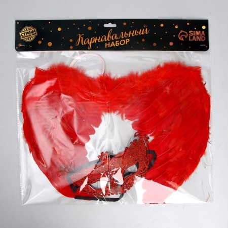 Carnival set "Red Angel", Wings, Mask-4
