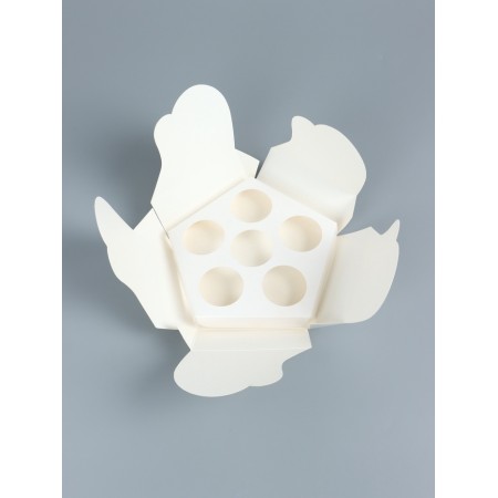 Box for 6 cupcakes, 18 x 18 x 5 cm, white-2