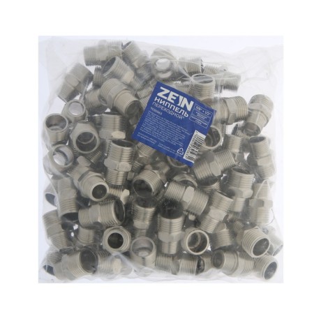 Nipple of transition Zein, 3/8 "x 1/2", external thread, stainless steel, packing 100 pcs.-2