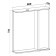 Bathroom mirror "Athena 60" right, 16 x 60 x 80 cm