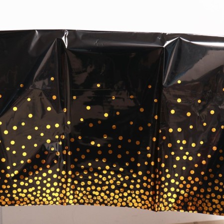 The tablecloth "Confetti" 137 × 183 cm, the color is black-2
