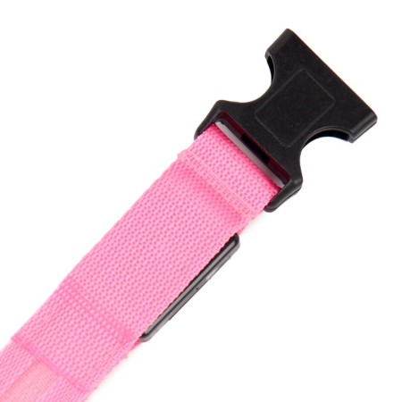 Collar with backlight size M, Osh 40-48 x 2.5 cm, 3 glow modes Pink-9