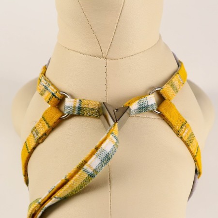 AMUNICE COMMUNICAL with a soft harness, 120 x 1 cm, Osh 28-54 cm, OG 36-60 cm, gray-yellow cage-4