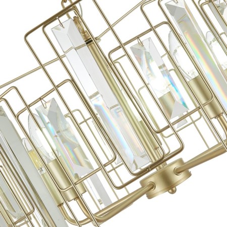 Suspended EVOLUCE lamp. Sle103403-05. Giano. 5x40 watts, E14, 56x56x28 cm, champagne color-8