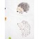 Kit in the stroller "crumbs hedgehog", white color