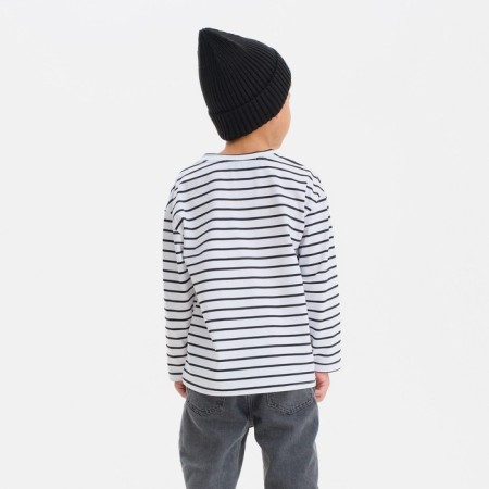 Longsliv children in strip KAFTAN, size 30 (98-104 cm), white/black color-3