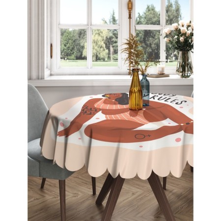 The tablecloth “My Rules”, Round, Saten, D = 150 cm