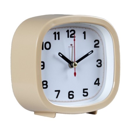 Clock - desktop an alarm clock, discrete move, 12.5 x 10.5 cm, aa-1
