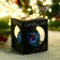 Christmas ball D-6 cm "Winter fun" manual painting, blue