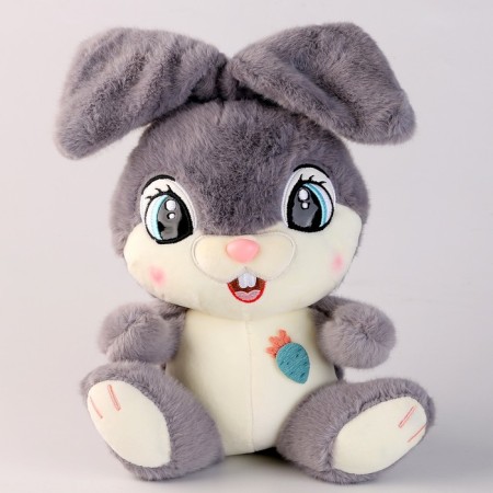 Soft toy "Bunny", 21 cm, gray-3