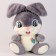 Soft toy "Bunny", 21 cm, gray