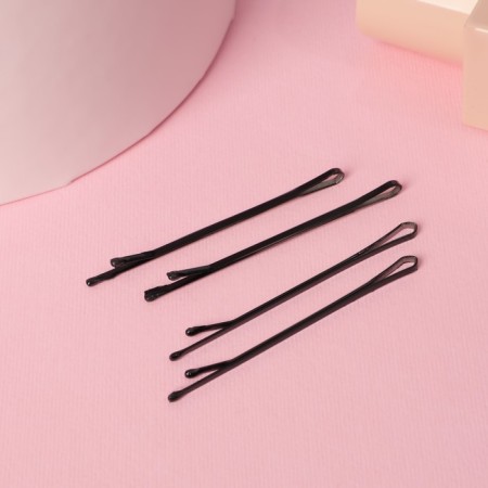 Invisibility for hair "smooth" (set 40 pcs) 6 cm, black-1