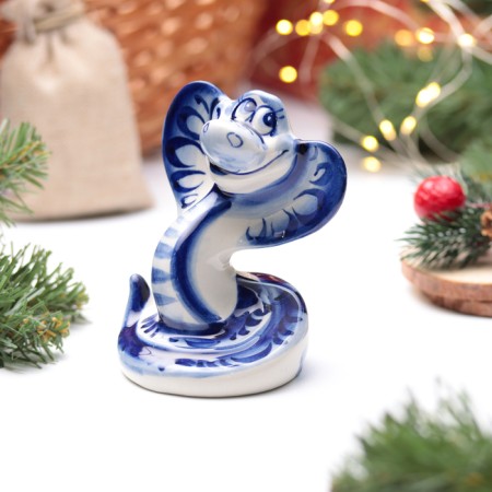 Souvenir "Snake Hera", Gzhel, 11 cm-2