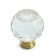 Handle button Cappio "Diamond", glass, d = 40 mm