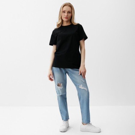 T -shirt female, black color, size 46-1
