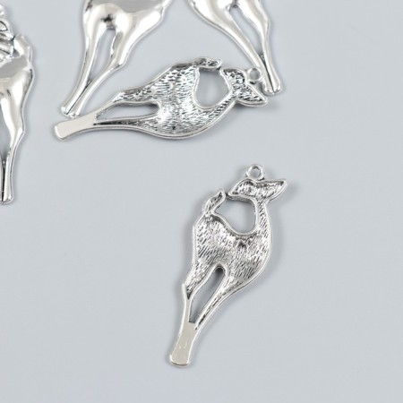 Decor for creativity Metal "Elegant Kosul" set 6 pcs silver 1.8x4.8 cm-1