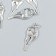 Decor for creativity Metal "Elegant Kosul" set 6 pcs silver 1.8x4.8 cm