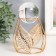 Interior metal souvenir, glass "openwork leaves and ball" d = 6 cm gold 9.5x9x14 cm