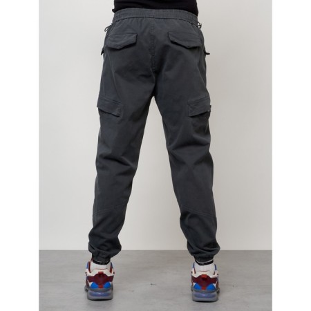 Cargo jeans men, size 54, dark gray color-7