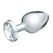 Anal traffic jam-hoods, silver, transparent crystal, d = 40 mm