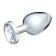 Anal traffic jam-hoods, silver, transparent crystal, d = 40 mm