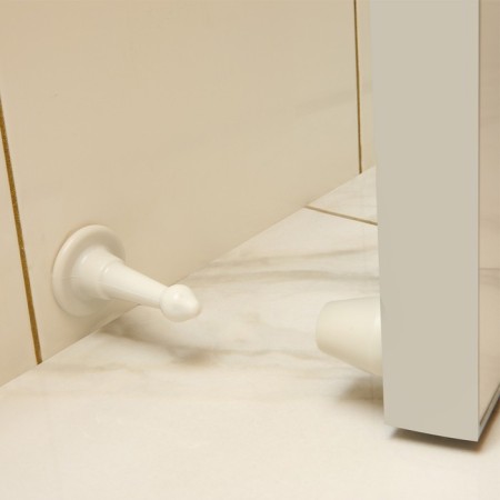 Lockland door limiter, straight, h = 97 mm, rice color