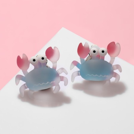 Children's clips "chosen" crab, color pink-blue