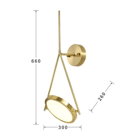 Wall lamp Fons 260 mm, 300 mm, 300 mm, LED 12W-2