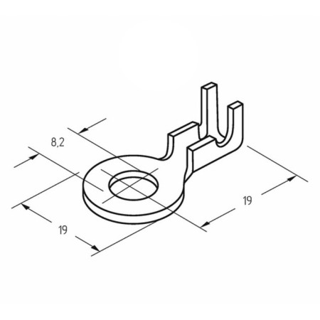 Ring Tips Rexant, Ø8.2 mm, 1.0-1.5 mm² (NK 8-1.0-1.5)-1
