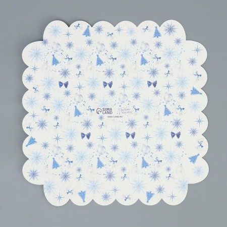 Box for confectionery products with PVC Cozy Winter, Ball, 21 x 21 x 3 cm, New Year-7