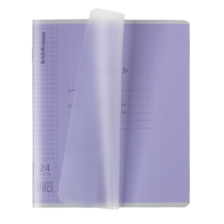 Notebook 24 sheets in the Erichkrause cage "Coverpro classics", plastic cover, coated cardboard, offset block 100% whiteness, mix-9