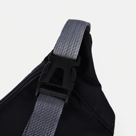 Lightning waist bag, outer pocket, USB connector, black color-3