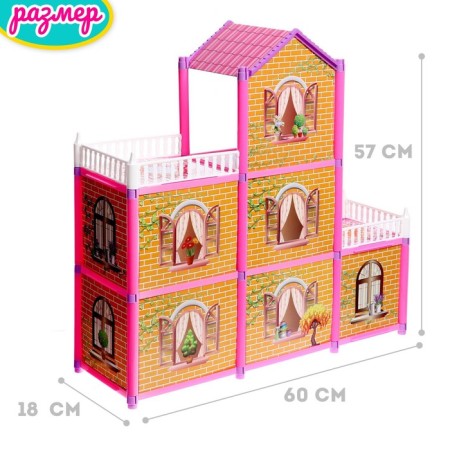 House for dolls "Cottage" with dolls and accessories-1