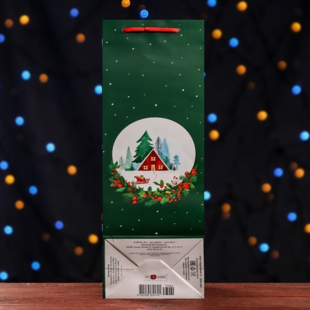 Package for a bottle Gift "Ripe Winter", 12 x 36 x 8.5 cm-2