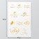 Stickers (stickers) "Wedding" 10x15 cm, color gold, 5-308