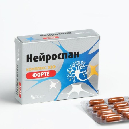 Neurospan Forte, complex for nerve fibers, 30 capsules