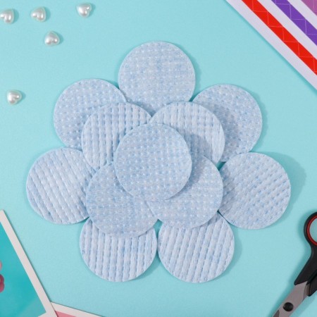 Blue cotton pads 50 pcs in the p/e package