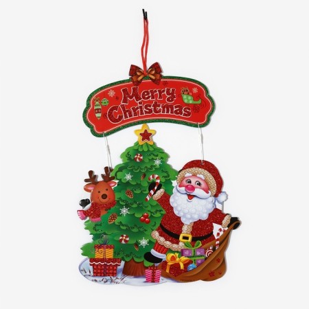 Decorative decoration (suspension) "Santa Claus with gifts" 41x30 cm-1