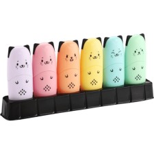 A set of markers of textbooks 6 colors, 5.0, Devente Pastel beveled