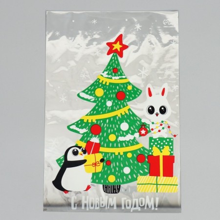 Plastic package "I hurry to you", 20 x 30 cm, new year-2