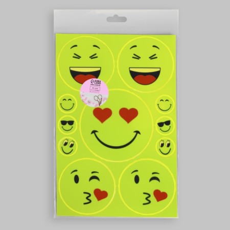 Smiles “Smiles”, 11 pcs on the sheet, yellow color-4