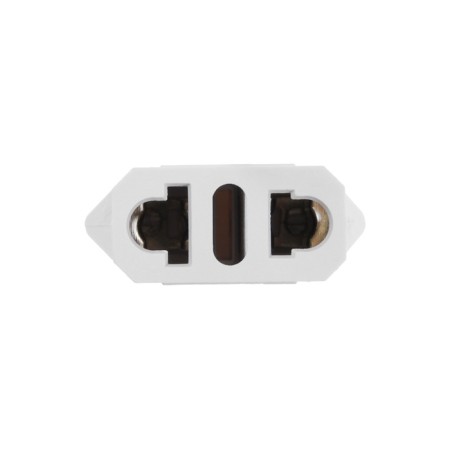 Adapter from an American fork on a Euro -zoom, flat, 6 a, white, 220 V-5