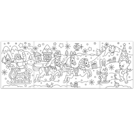 Coloring long set "Celebrating the New Year", 4 pcs.-4