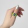 Ring "Shine" one insert, color blue-green, size 18