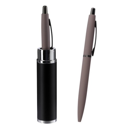 Handle Automatic San Remo 1.0 mm, metal gray case, blue rod, in a tube