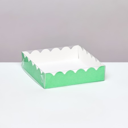 PVC cookie box, mint, 12 x 12 x 3 cm-1