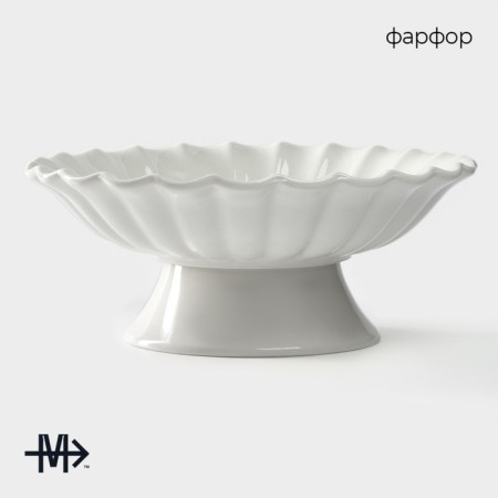 Cake for cakes and desserts Porcelain Magistro "Flower", D = 25 cm-1